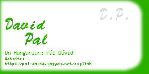 david pal business card